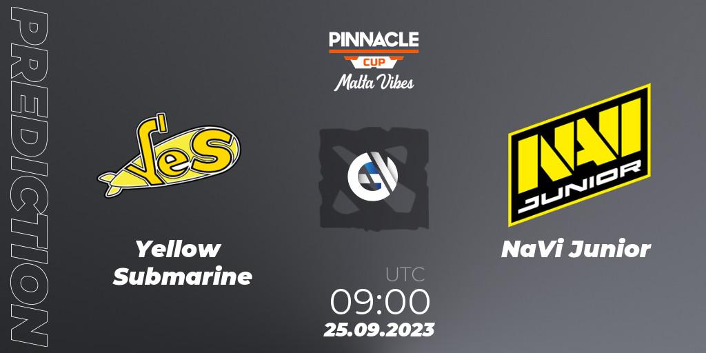 Yellow Submarine - NaVi Junior: ennuste. 25.09.2023 at 09:02, Dota 2, Pinnacle Cup: Malta Vibes #4