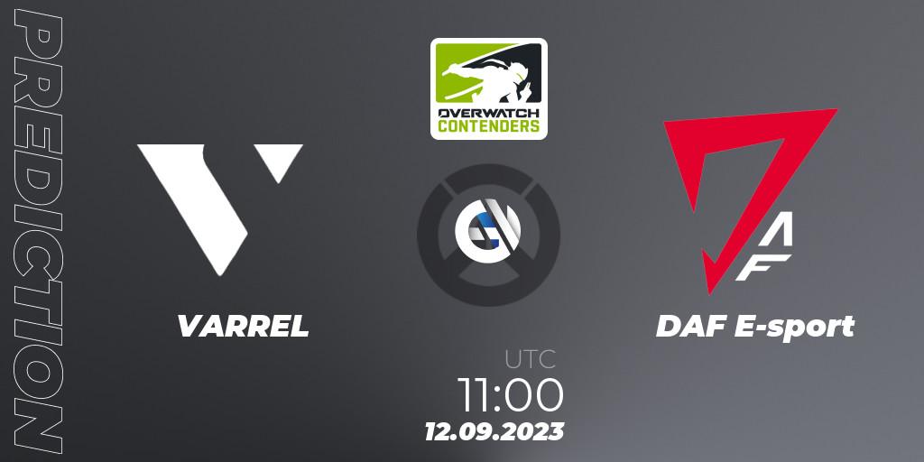 VARREL - DAF E-sport: ennuste. 12.09.2023 at 11:00, Overwatch, Overwatch Contenders 2023 Fall Series: Asia Pacific