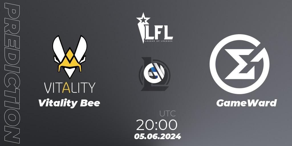 Vitality Bee - GameWard: ennuste. 05.06.2024 at 20:00, LoL, LFL Summer 2024