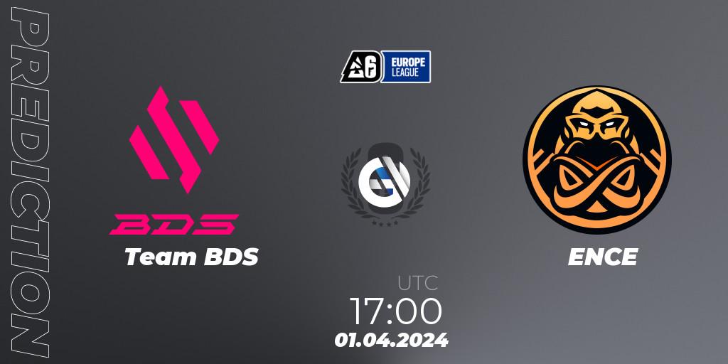 Team BDS - ENCE: ennuste. 01.04.2024 at 18:00, Rainbow Six, Europe League 2024 - Stage 1