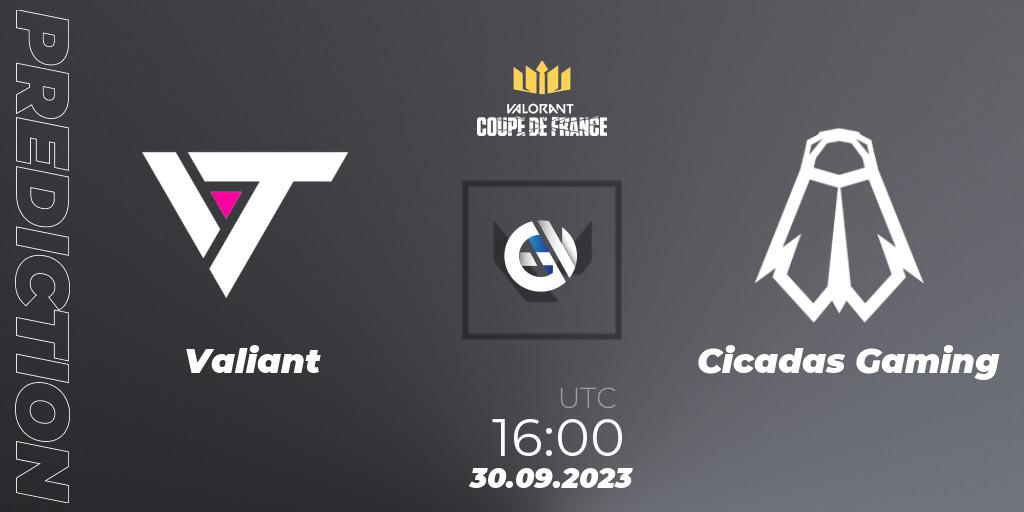 Valiant - Cicadas Gaming: ennuste. 30.09.23, VALORANT, VCL France: Revolution - Coupe De France 2023