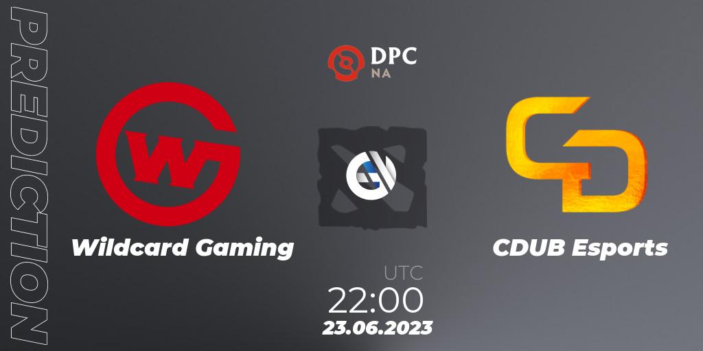 Wildcard Gaming - CDUB Esports: ennuste. 23.06.23, Dota 2, DPC 2023 Tour 3: NA Division II (Lower)