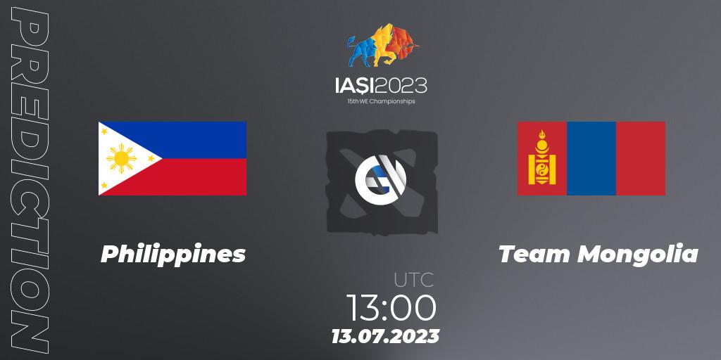 Philippines - Team Mongolia: ennuste. 13.07.2023 at 12:28, Dota 2, Gamers8 IESF Asian Championship 2023