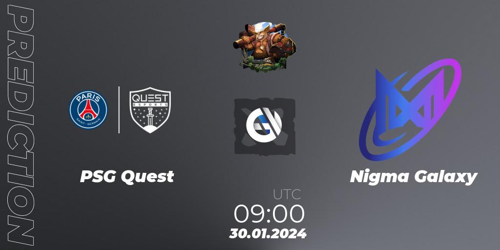PSG Quest - Nigma Galaxy: ennuste. 30.01.24, Dota 2, ESL One Birmingham 2024: MENA Closed Qualifier