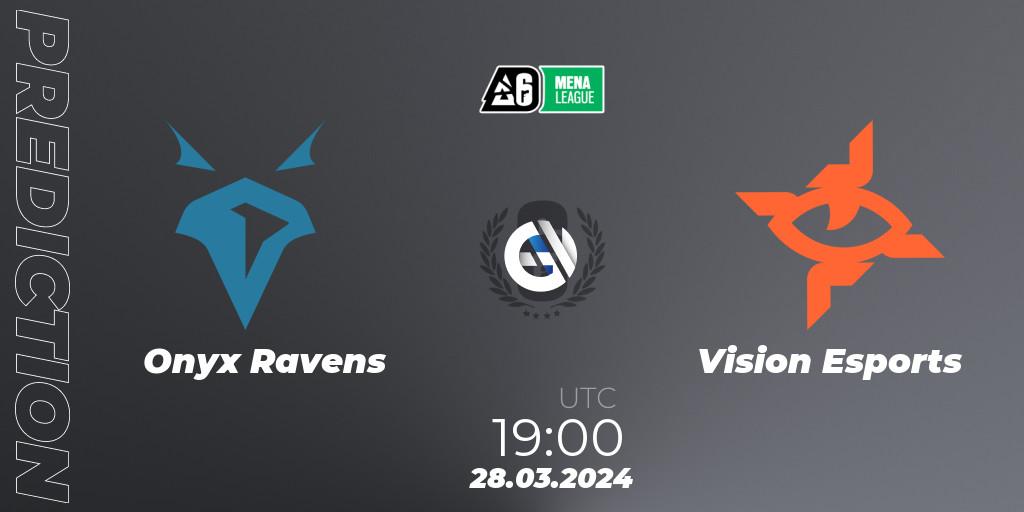 Onyx Ravens - Vision Esports: ennuste. 28.03.2024 at 19:00, Rainbow Six, MENA League 2024 - Stage 1
