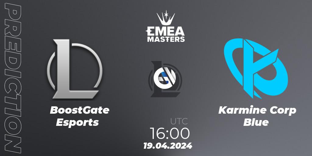 BoostGate Esports - Karmine Corp Blue: ennuste. 19.04.24, LoL, EMEA Masters Spring 2024 - Group Stage