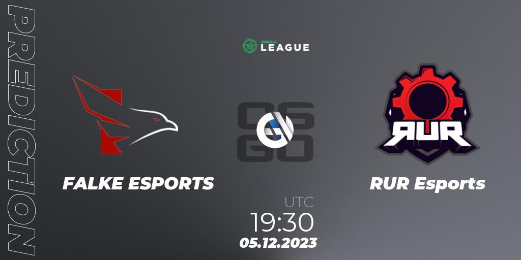 FALKE ESPORTS - RUR Esports: ennuste. 05.12.2023 at 19:30, Counter-Strike (CS2), ESEA Season 47: Main Division - Europe