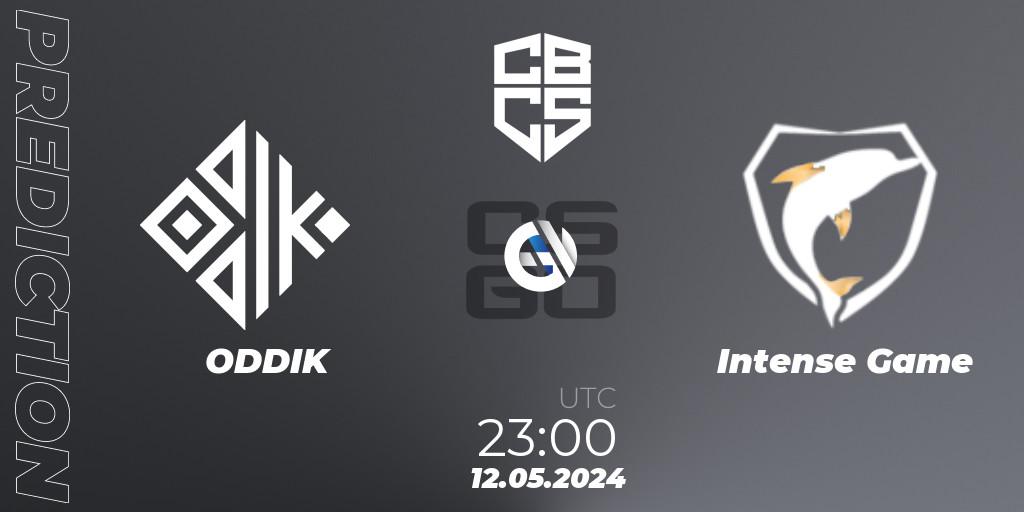 ODDIK - Intense Game: ennuste. 12.05.2024 at 20:00, Counter-Strike (CS2), CBCS Season 4