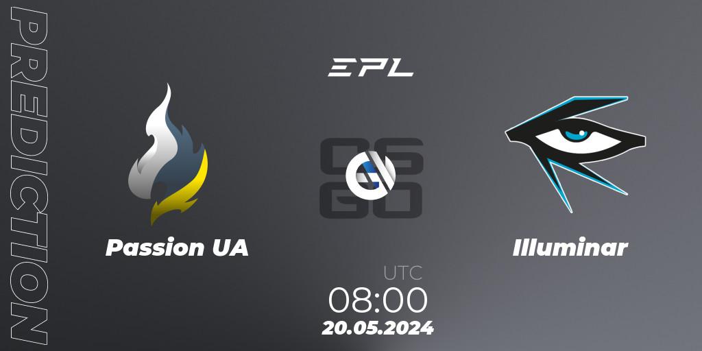 Passion UA - Illuminar: ennuste. 20.05.2024 at 08:00, Counter-Strike (CS2), European Pro League Season 16