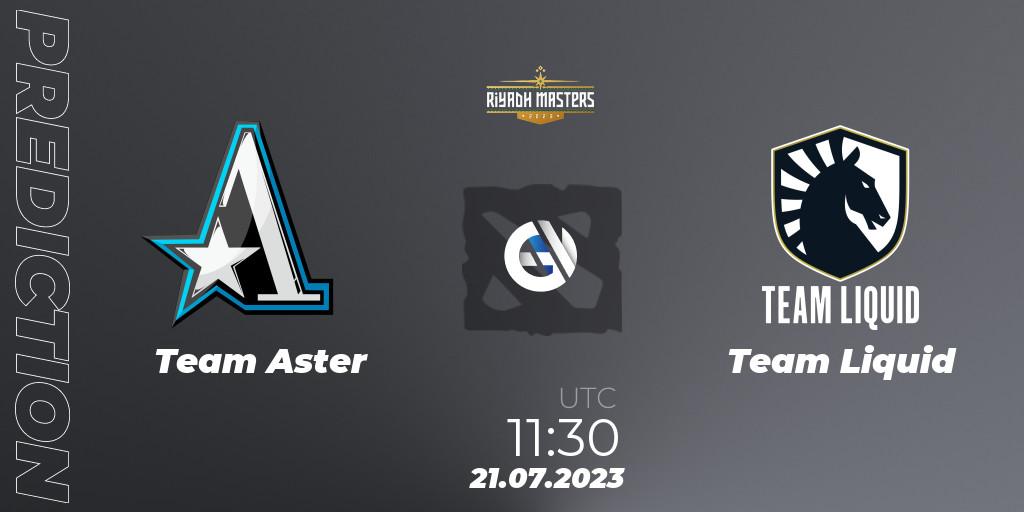 Team Aster - Team Liquid: ennuste. 21.07.2023 at 12:06, Dota 2, Riyadh Masters 2023 - Group Stage