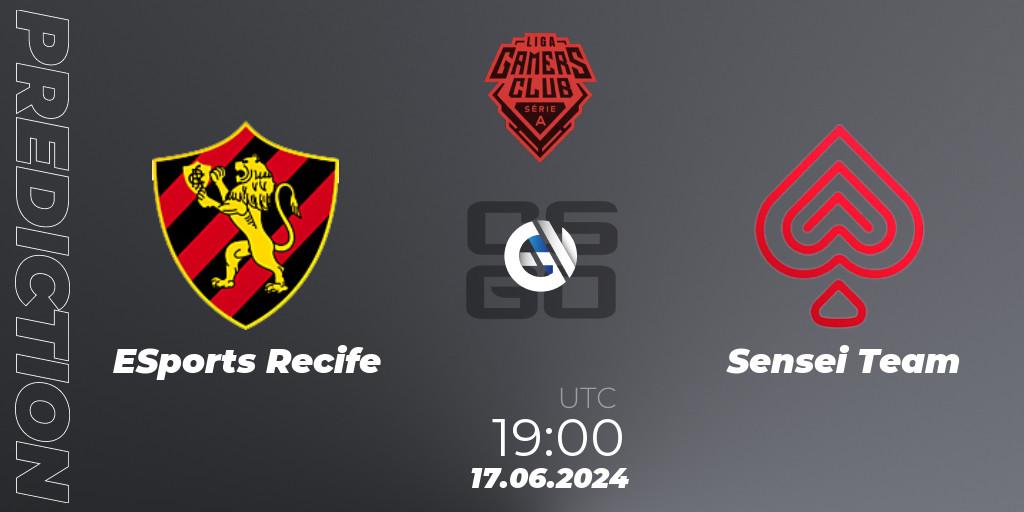 ESports Recife - Sensei Team: ennuste. 17.06.2024 at 19:00, Counter-Strike (CS2), Gamers Club Liga Série A: June 2024