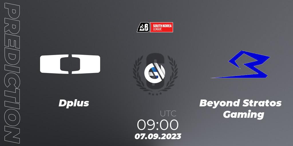 Dplus - Beyond Stratos Gaming: ennuste. 07.09.2023 at 09:00, Rainbow Six, South Korea League 2023 - Stage 2