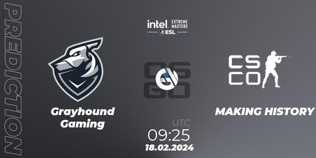 Grayhound Gaming - MAKING HISTORY: ennuste. 18.02.2024 at 09:25, Counter-Strike (CS2), Intel Extreme Masters Dallas 2024: Oceanic Open Qualifier #1