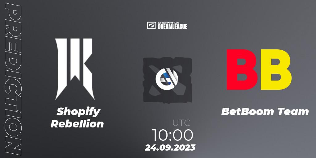 Shopify Rebellion - BetBoom Team: ennuste. 24.09.23, Dota 2, DreamLeague Season 21