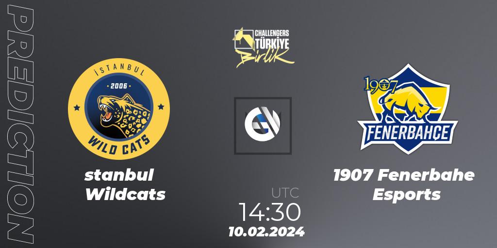 İstanbul Wildcats - 1907 Fenerbahçe Esports: ennuste. 10.02.24, VALORANT, VALORANT Challengers 2024 Turkey: Birlik Split 1