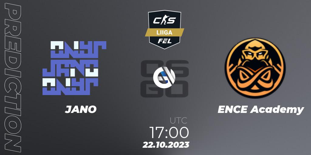 JANO - ENCE Academy: ennuste. 22.10.2023 at 17:00, Counter-Strike (CS2), Finnish Esports League Season 11