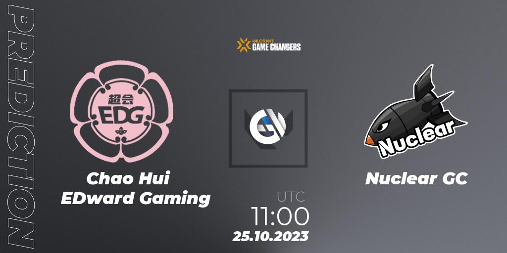 Chao Hui EDward Gaming - Nuclear GC: ennuste. 25.10.2023 at 11:00, VALORANT, VCT 2023: Game Changers East Asia