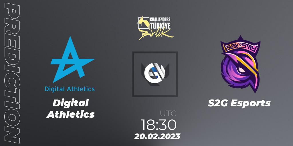 Digital Athletics - S2G Esports: ennuste. 20.02.2023 at 18:30, VALORANT, VALORANT Challengers 2023 Turkey: Birlik Split 1