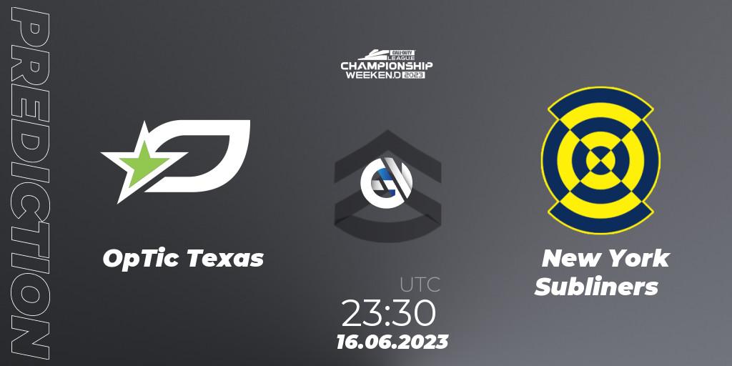 OpTic Texas - New York Subliners: ennuste. 16.06.2023 at 23:30, Call of Duty, Call of Duty League Championship 2023
