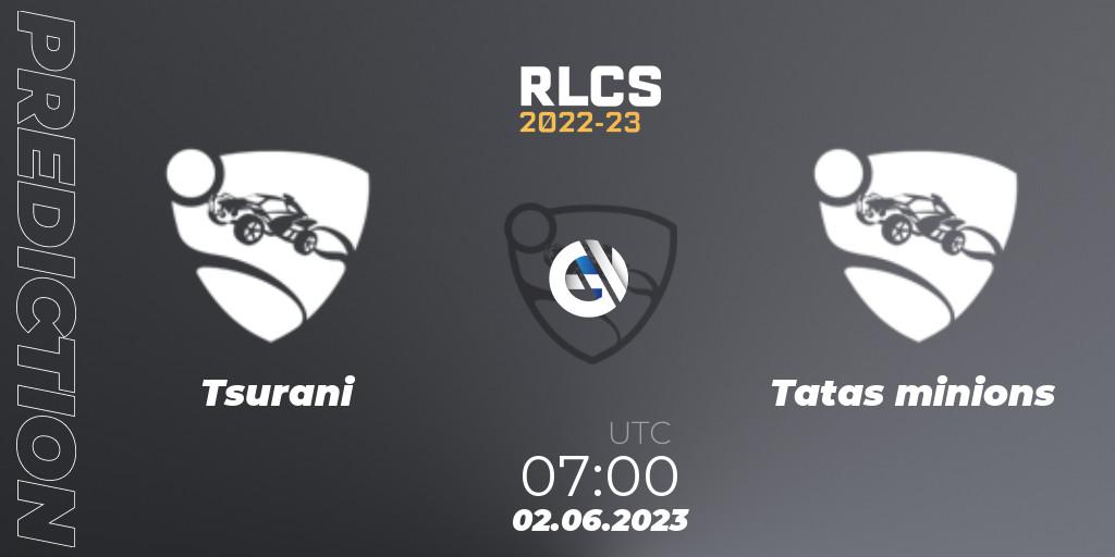 Tsurani - Tatas minions: ennuste. 02.06.2023 at 07:00, Rocket League, RLCS 2022-23 - Spring: Oceania Regional 3 - Spring Invitational