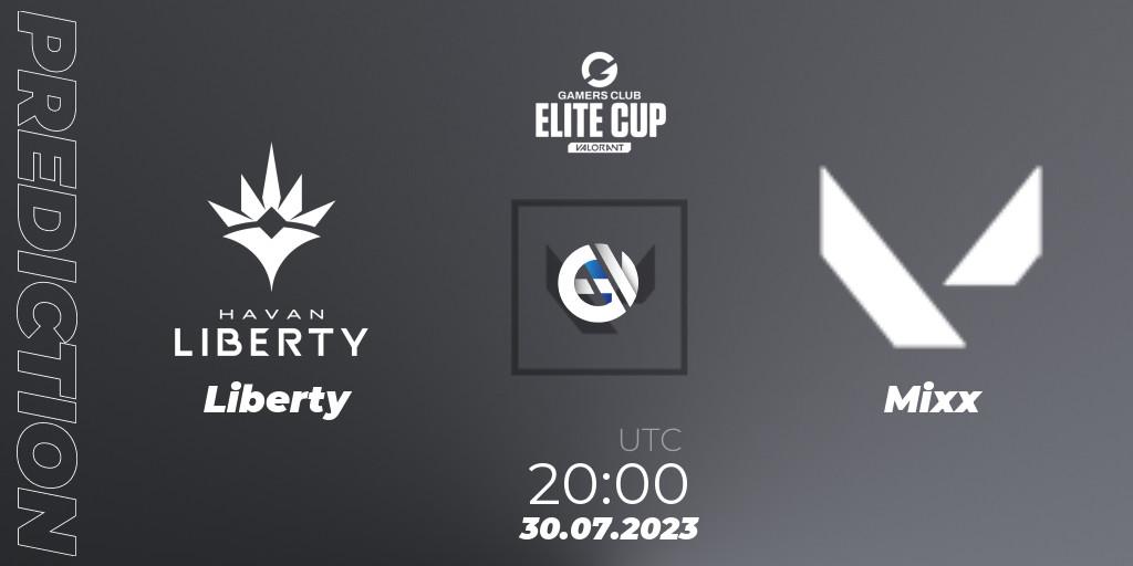 Liberty - Mixx: ennuste. 30.07.2023 at 20:00, VALORANT, Gamers Club Elite Cup 2023