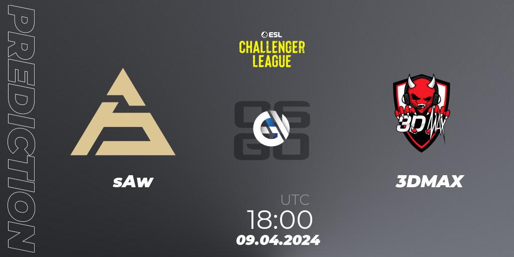 sAw - 3DMAX: ennuste. 09.04.24, CS2 (CS:GO), ESL Challenger League Season 47: Europe