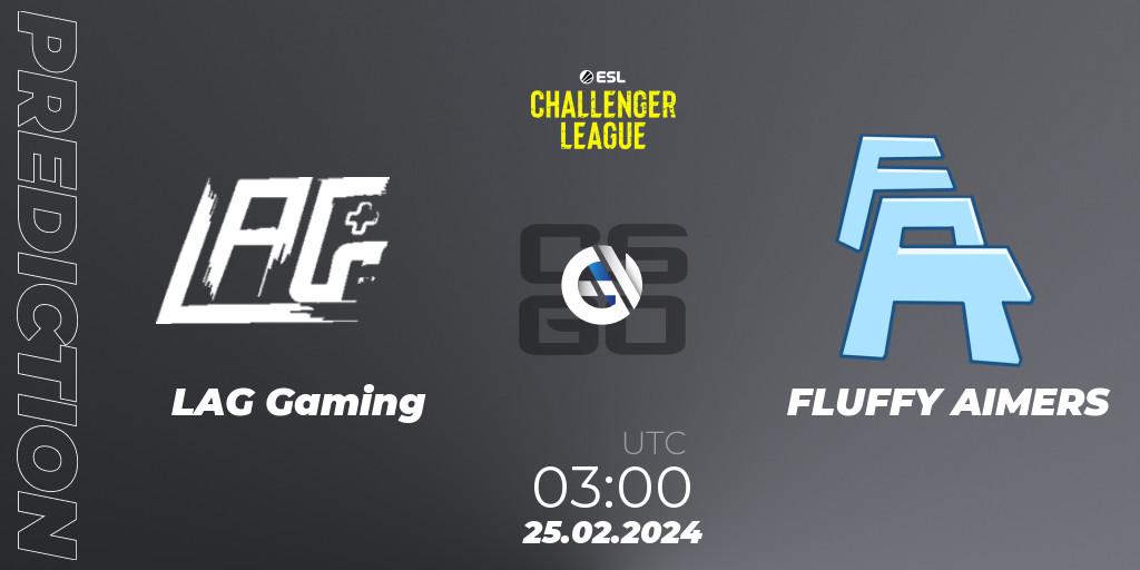 LAG Gaming - FLUFFY AIMERS: ennuste. 08.03.2024 at 03:40, Counter-Strike (CS2), ESL Challenger League Season 47: North America