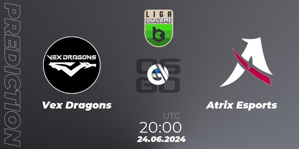 Vex Dragons - Atrix Esports: ennuste. 24.06.2024 at 20:00, Counter-Strike (CS2), Dust2 Brasil Liga Season 3: Division 2