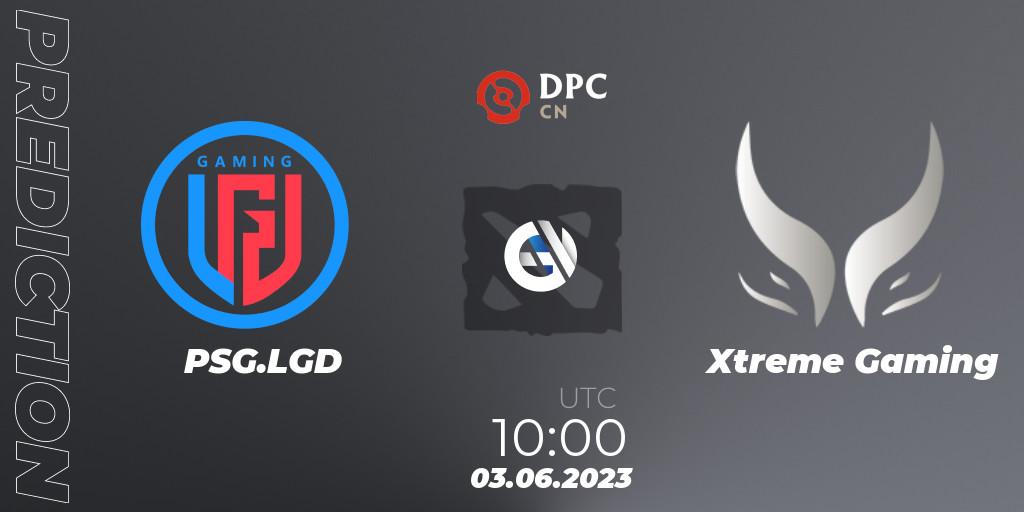 PSG.LGD - Xtreme Gaming: ennuste. 03.06.23, Dota 2, DPC 2023 Tour 3: CN Division I (Upper)