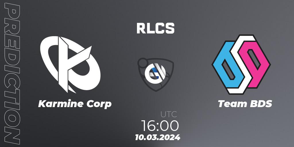 Karmine Corp - Team BDS: ennuste. 10.03.24, Rocket League, RLCS 2024 - Major 1: Europe Open Qualifier 3