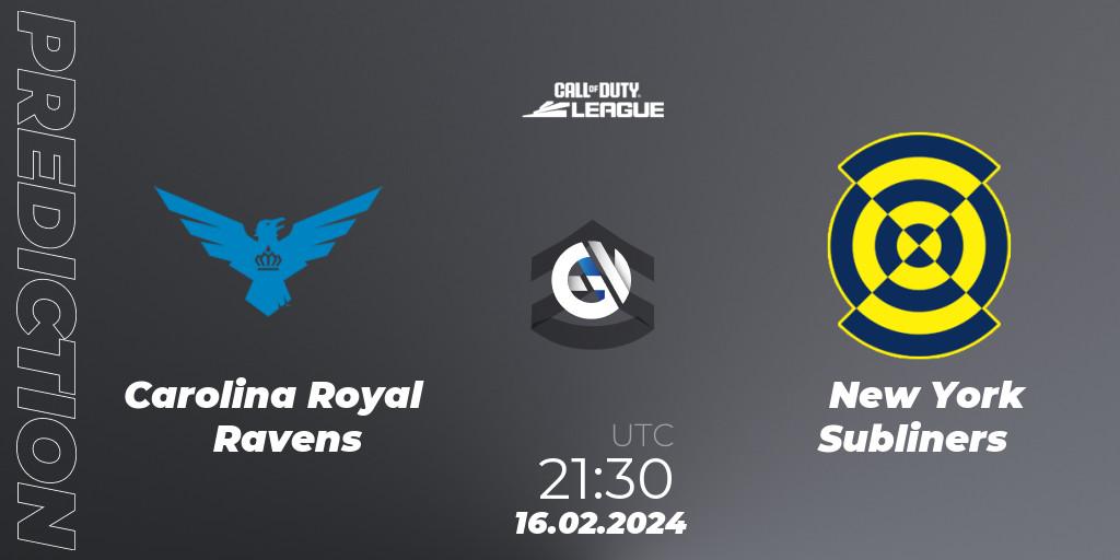 Carolina Royal Ravens - New York Subliners: ennuste. 16.02.2024 at 21:30, Call of Duty, Call of Duty League 2024: Stage 2 Major Qualifiers