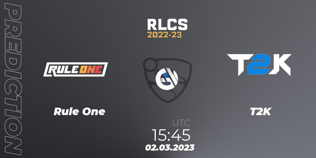 Rule One - T2K: ennuste. 02.03.23, Rocket League, RLCS 2022-23 - Winter: Middle East and North Africa Regional 3 - Winter Invitational