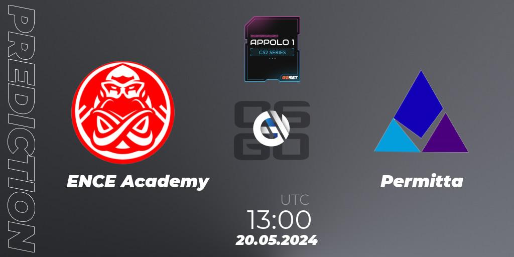 ENCE Academy - Permitta: ennuste. 20.05.2024 at 13:00, Counter-Strike (CS2), Appolo1 Series: Phase 2