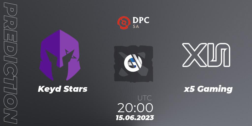 Keyd Stars - x5 Gaming: ennuste. 15.06.2023 at 19:59, Dota 2, DPC 2023 Tour 3: SA Division II (Lower)