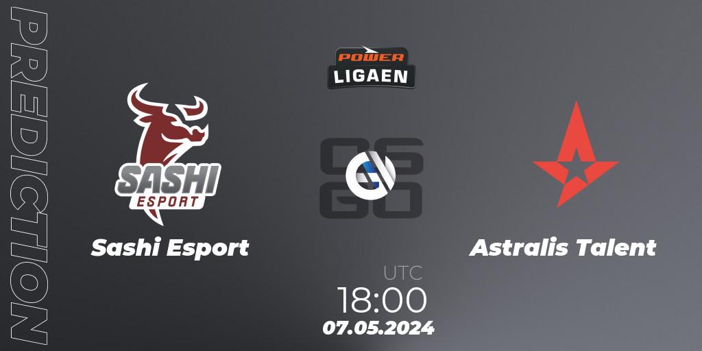 Sashi Esport - Astralis Talent: ennuste. 07.05.2024 at 18:00, Counter-Strike (CS2), Dust2.dk Ligaen Season 26