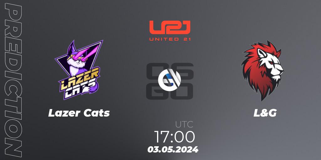 Lazer Cats - L&G: ennuste. 03.05.2024 at 17:00, Counter-Strike (CS2), United21 Season 13: Division 2