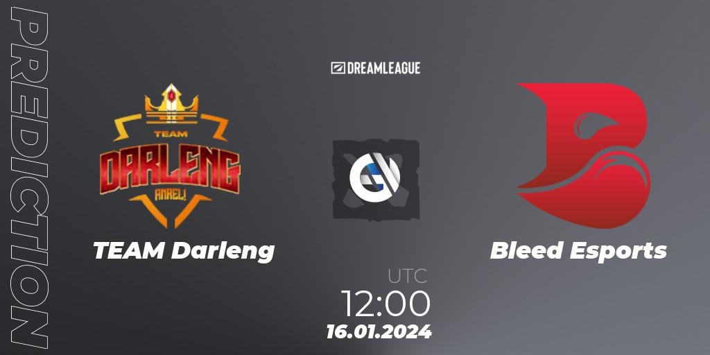 TEAM Darleng - Bleed Esports: ennuste. 16.01.2024 at 12:01, Dota 2, DreamLeague Season 22: Southeast Asia Closed Qualifier