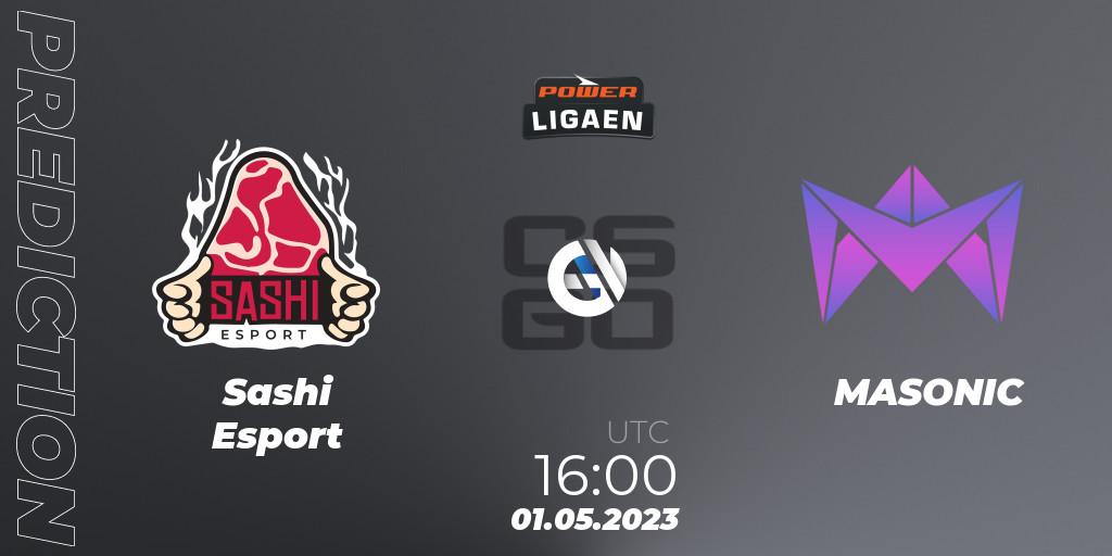  Sashi Esport - MASONIC: ennuste. 01.05.2023 at 16:00, Counter-Strike (CS2), Dust2.dk Ligaen Season 23