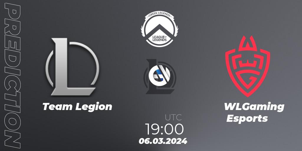 Team Legion - WLGaming Esports: ennuste. 06.03.2024 at 19:00, LoL, GLL Spring 2024
