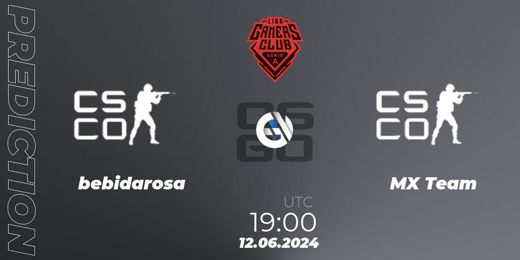 bebidarosa - MX Team: ennuste. 12.06.2024 at 19:00, Counter-Strike (CS2), Gamers Club Liga Série A: June 2024