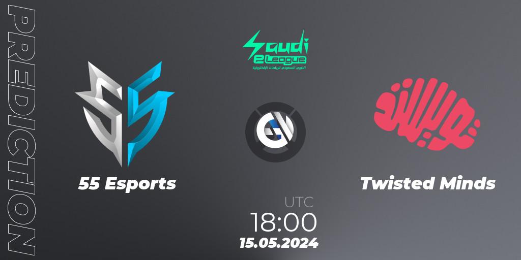 55 Esports - Twisted Minds: ennuste. 15.05.2024 at 18:00, Overwatch, Saudi eLeague 2024 - Major 2 Phase 1