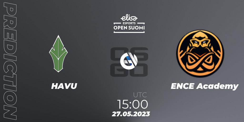 HAVU - ENCE Academy: ennuste. 27.05.2023 at 15:30, Counter-Strike (CS2), Elisa Open Suomi Season 5