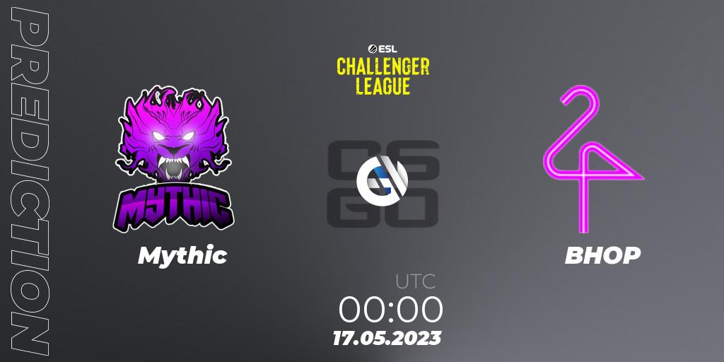 Mythic - BHOP: ennuste. 17.05.2023 at 00:00, Counter-Strike (CS2), ESL Challenger League Season 45: North America