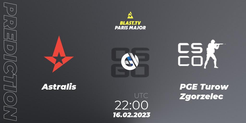 Astralis - PGE Turow Zgorzelec: ennuste. 16.02.2023 at 22:00, Counter-Strike (CS2), BLAST.tv Paris Major 2023 Europe RMR Closed Qualifier A