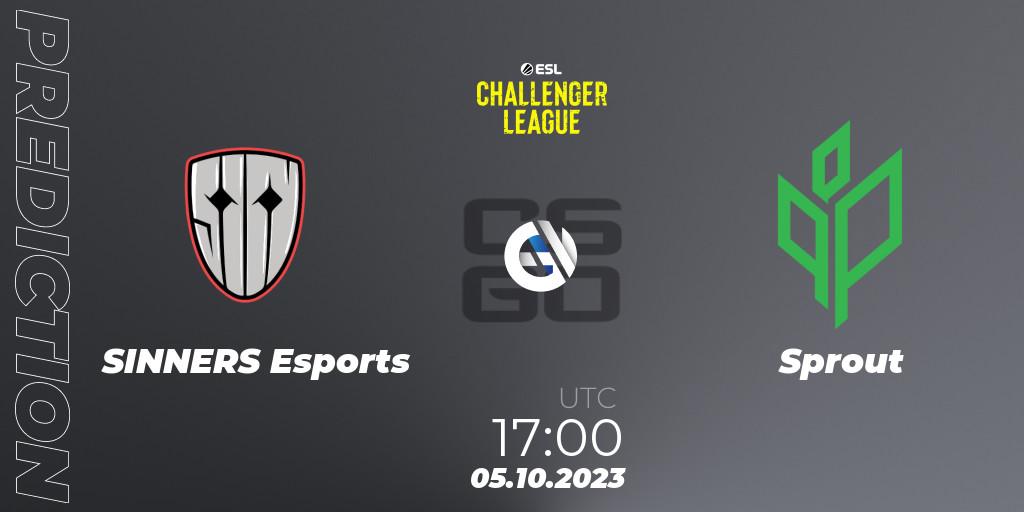 SINNERS Esports - Sprout: ennuste. 05.10.2023 at 17:00, Counter-Strike (CS2), ESL Challenger League Season 46: Europe
