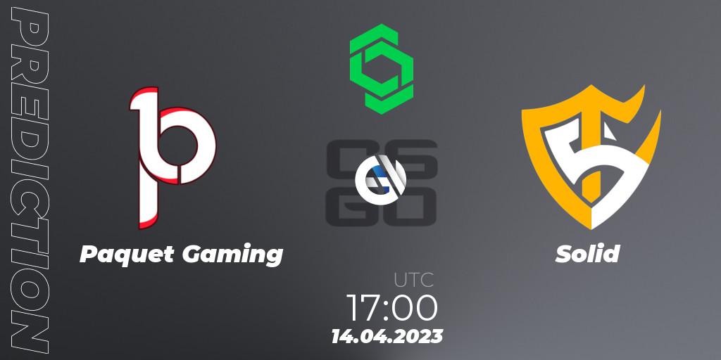 Paquetá Gaming - Solid: ennuste. 14.04.2023 at 17:35, Counter-Strike (CS2), CCT South America Series #6