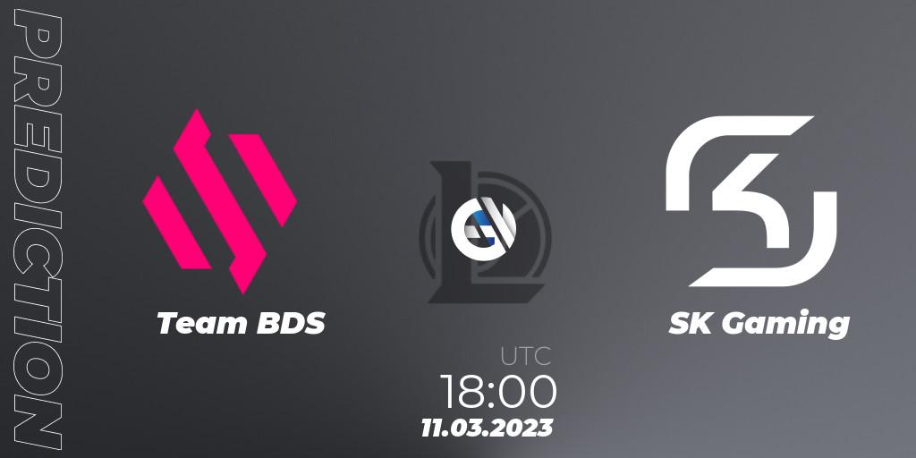 Team BDS - SK Gaming: ennuste. 11.03.2023 at 18:00, LoL, LEC Spring 2023 - Regular Season