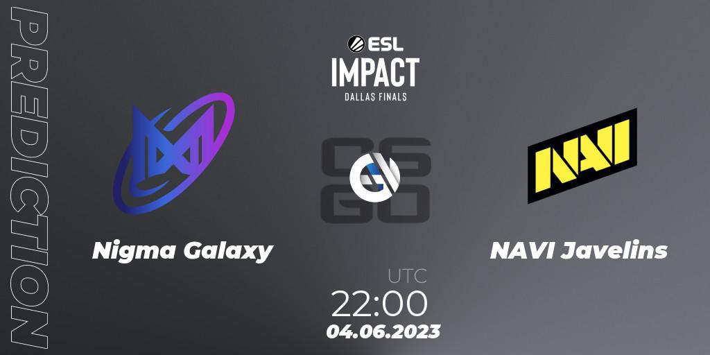 Nigma Galaxy - NAVI Javelins: ennuste. 04.06.23, CS2 (CS:GO), ESL Impact League Season 3