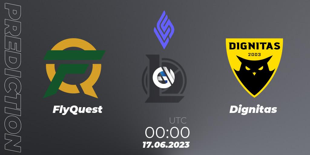 FlyQuest - Dignitas: ennuste. 24.06.23, LoL, LCS Summer 2023 - Group Stage