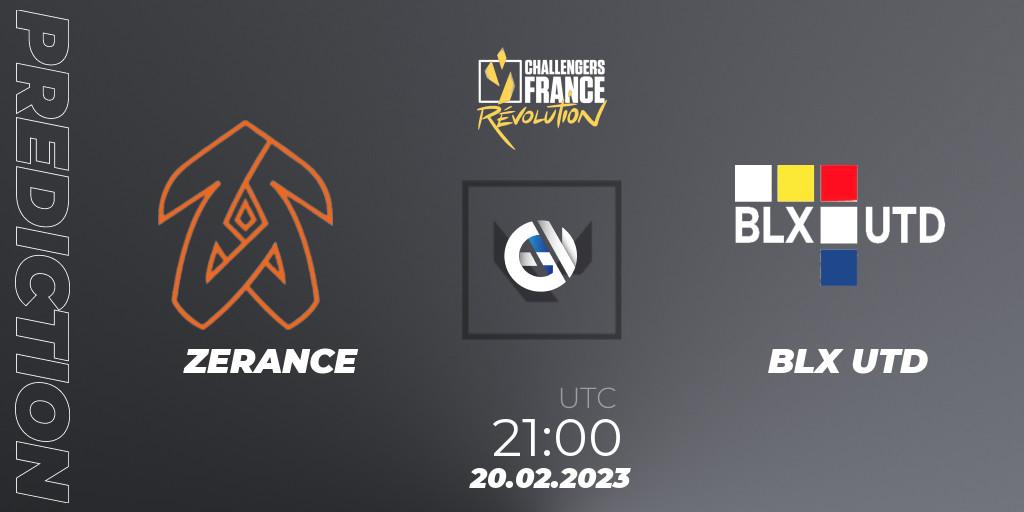 ZERANCE - BLX UTD: ennuste. 20.02.23, VALORANT, VALORANT Challengers 2023 France: Revolution Split 1